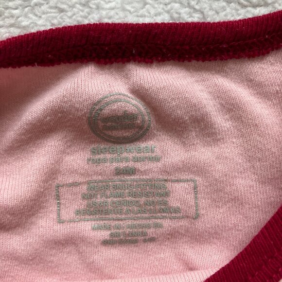 Wonder Nation Toddler Pajamas 24M | Pink Sheep Print GUC with Light Staining - Picture 3 of 16